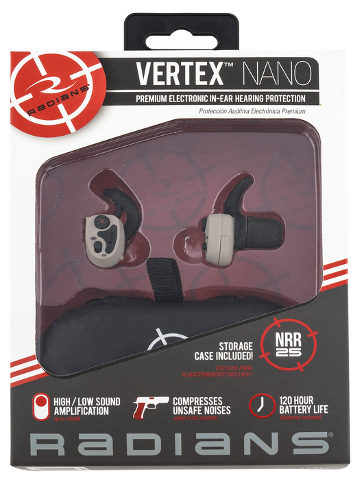 Radians Vertex Nano, Rad Vx-nano40 Vertex Nano Elec Buds Tan