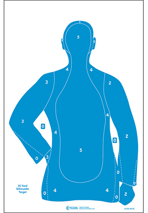 Action Target Inc B-21e, Action B21eblue100      Targets             100 Bx