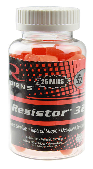Radians Resistor, Rad Fp70rd/25 Foam Plugs          25pr