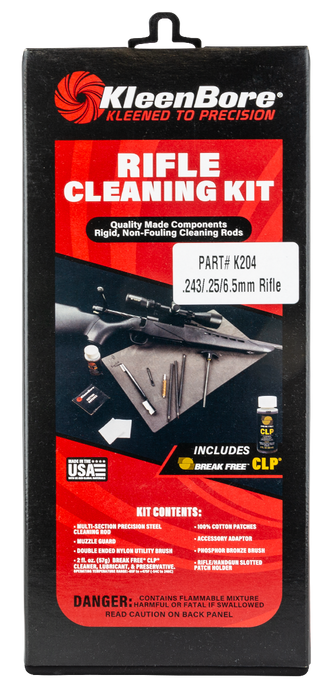 Kleen-bore Classic Cleaning Kit, Kln K204    .243/.25/6.5mm Rifle
