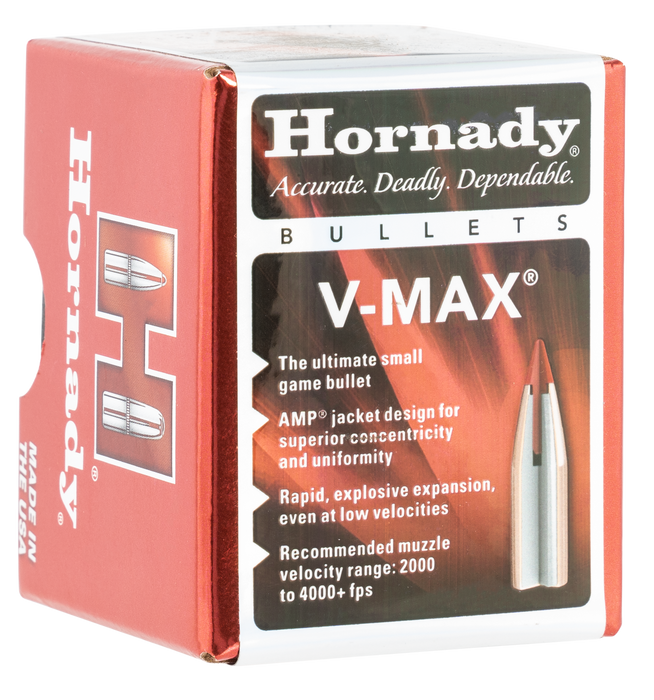 Hornady V-max, Horn 22440  Bull .243  87 Vmax              100/25