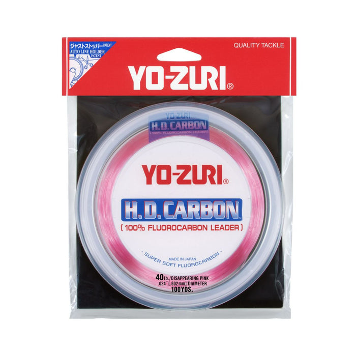 Yo-Zuri HD Disappearing Pink Fluorocarbon Leader 100YD