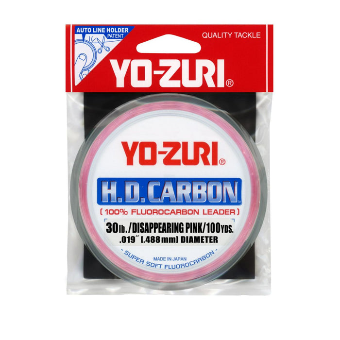 Yo-Zuri HD Disappearing Pink Fluorocarbon Leader 100YD