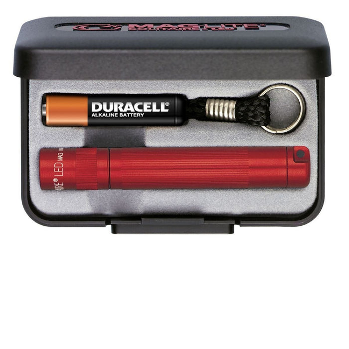 MagLite Solitaire LED AAA Flashlight Presentation Box Red