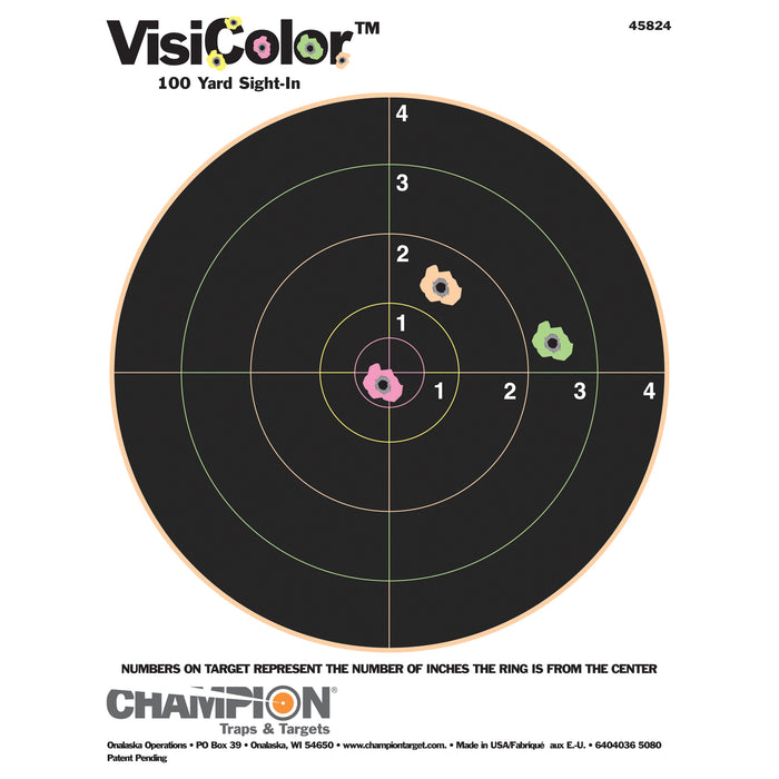 Champion Visicolor 8" Bullseye 10pk