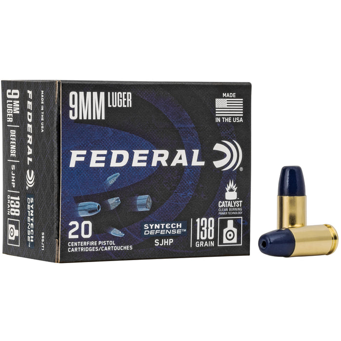 Fed Syn Def 9mm 138gr Sjhp 20/200