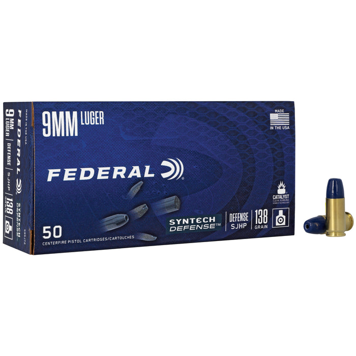 Fed Syn Def 9mm 138gr Sjhp 50/500