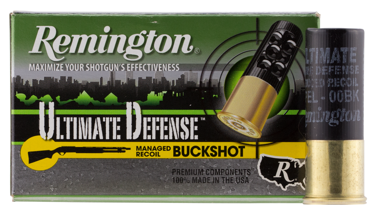 Remington Ammunition Ultimate Defense, Rem 20711 12b008rrhd Ulthd 12   00 Buck      5/20