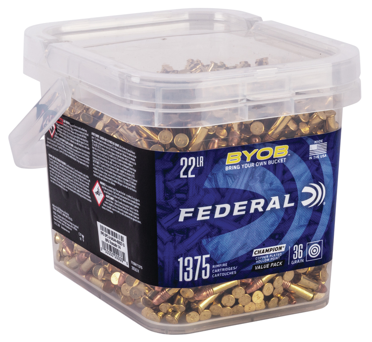 Federal Small Game Target, Fed 750bkt1375 22lr 36 Cphp Byob         1375/2