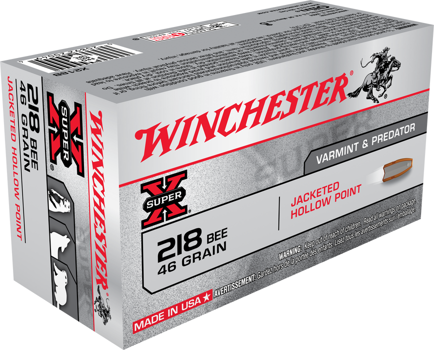 Winchester Ammo Super X, Win X218b         218bee  46hp       50/10