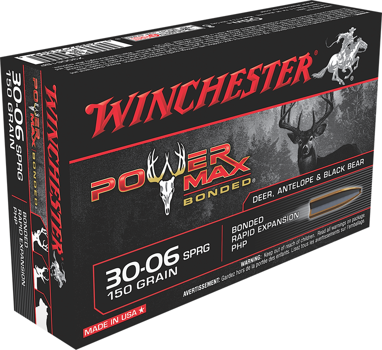 Winchester Ammo Power Max Bonded, Win X30061bp      3006   150pmb      20/10