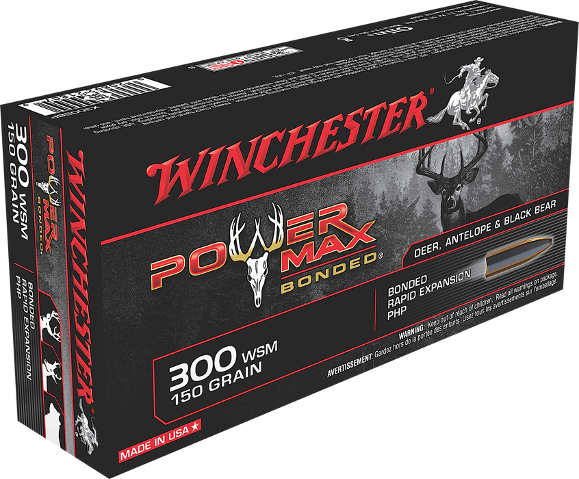 Winchester Ammo Power Max Bonded, Win X300sbp       300wsm 150pmb      20/10