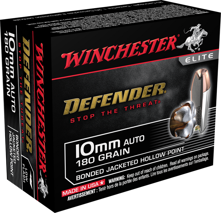 Winchester Ammo Defender, Win S10mmpdb 10mm      180 Bd        20/10 Dfn