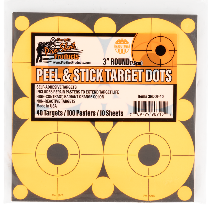 Pro-shot Peel & Stick, Proshot 3rdot-40          3" Org Peel Trg Dots