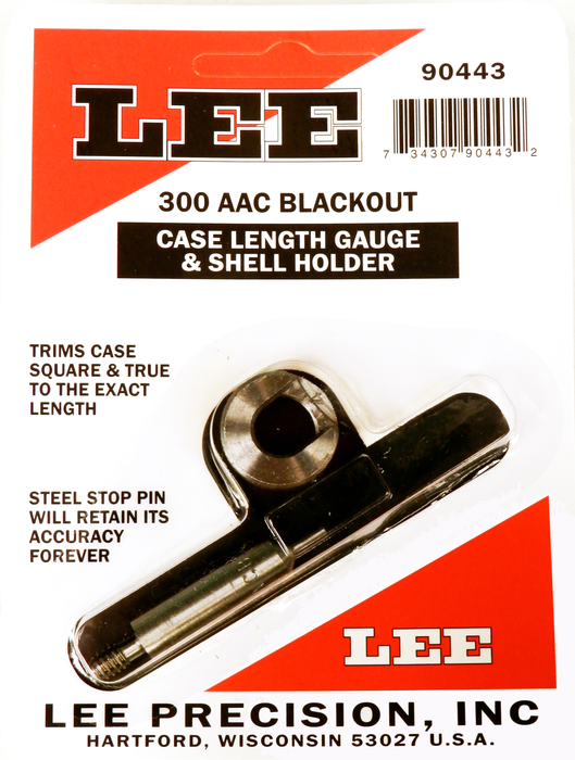 Lee Case Length Gauge, Lee 90443 Gauge/holder 300 Aac