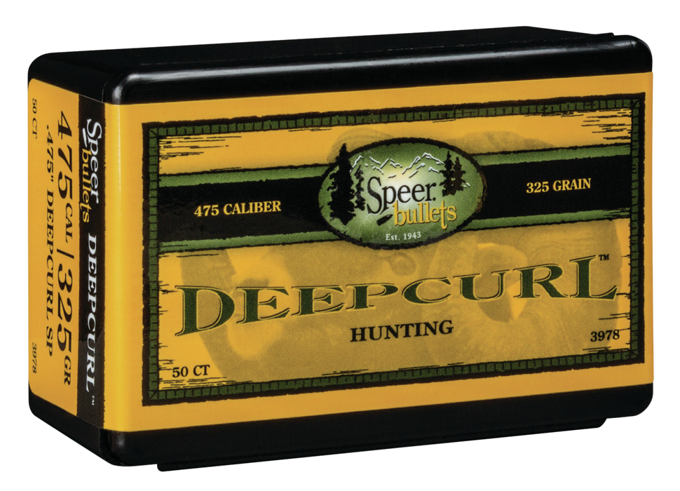 Speer Ammo Deepcurl, Speer 3978      Bull .475 325 Dcsp             50