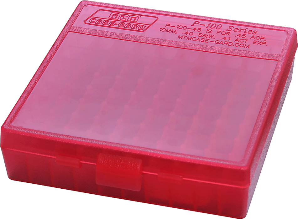 Mtm Case-gard, Mtm P-100-45-29  100rd Pstl Box 45a-10m Red