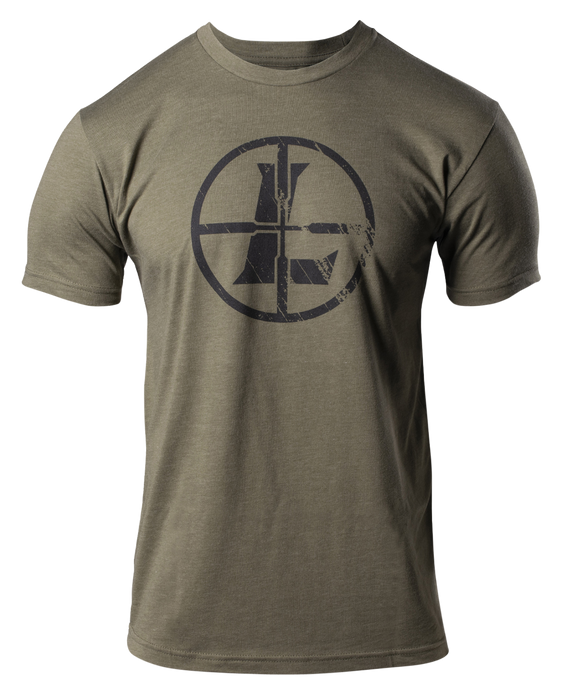 Leupold Distressed Reticle, Leu 180249 Distressed Reticle Tee Md Military Grn