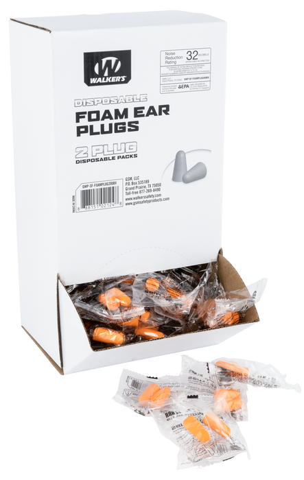 Walkers Game Ear Foam Ear Plugs, Wlkr Gwp-sf-foamplug200bx Foam Plug 200ct Box