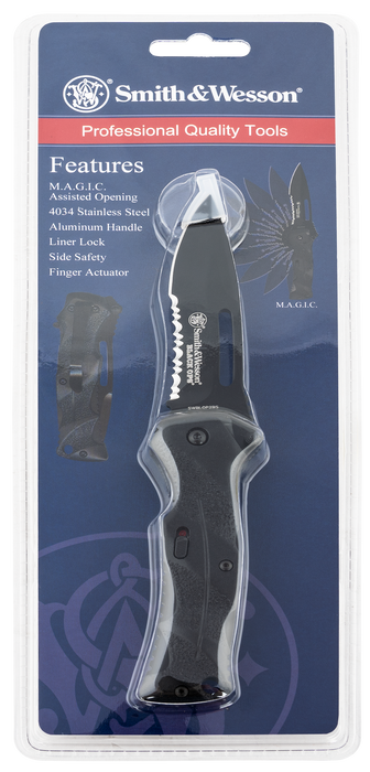 Sw Knives Smith & Wesson, Swk Swblop2bscp Blackops 40% Serrated