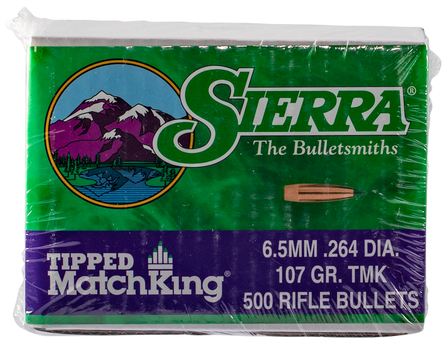 Sierra Tipped Matchking, Sierra 7407c .264 107 Tipped Mk                500