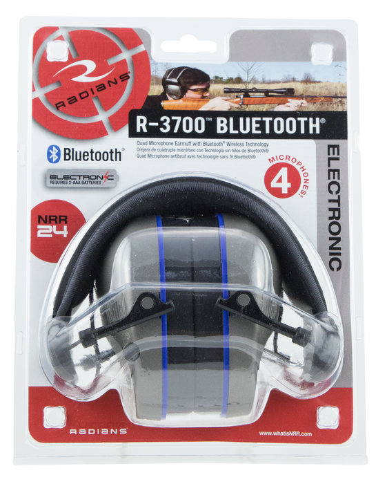 Radians R-3700, Rad R3700      Bluetooth Quad Mic Elec Muff