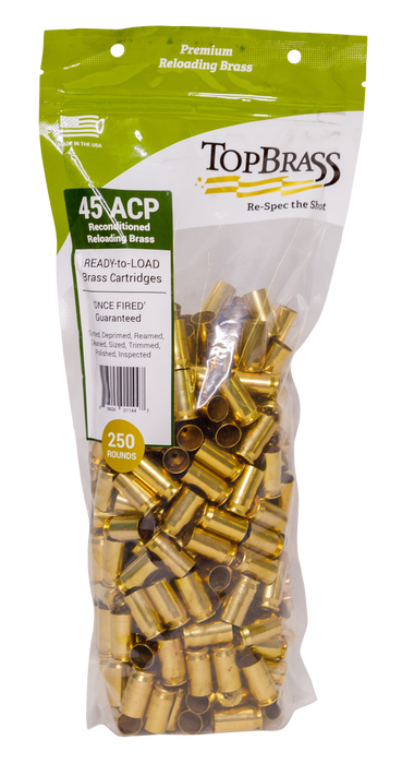 Top Brass Llc Premium Reconditioned, Top Brass 7b045acpcy-250   Unp Brass 45acp 250