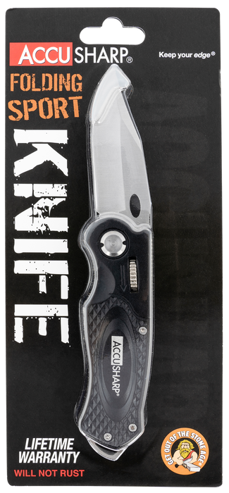 Accusharp Sport, Fpi 703c  Accusharp Folding Sport Knife Black