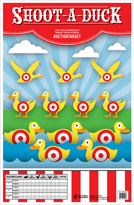 Action Target Inc Action, Action Gscarduck100     Shoot A Duck        100 Bx