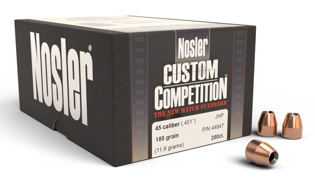Nosler Custom Competition, Nos 44847 Cust Comp  451 185  Jhp   250