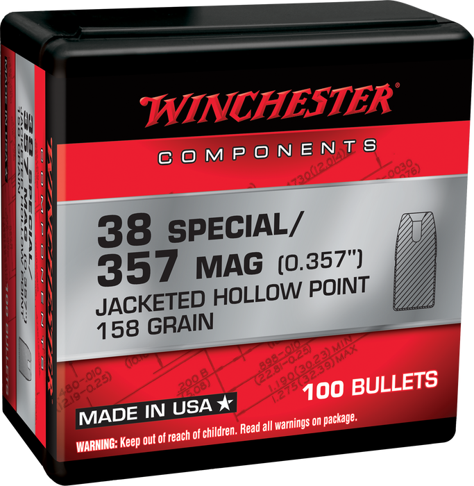 Winchester Ammo Centerfire Handgun, Win Wb357h158x Bul 357   158 Hp  Retail  100/10