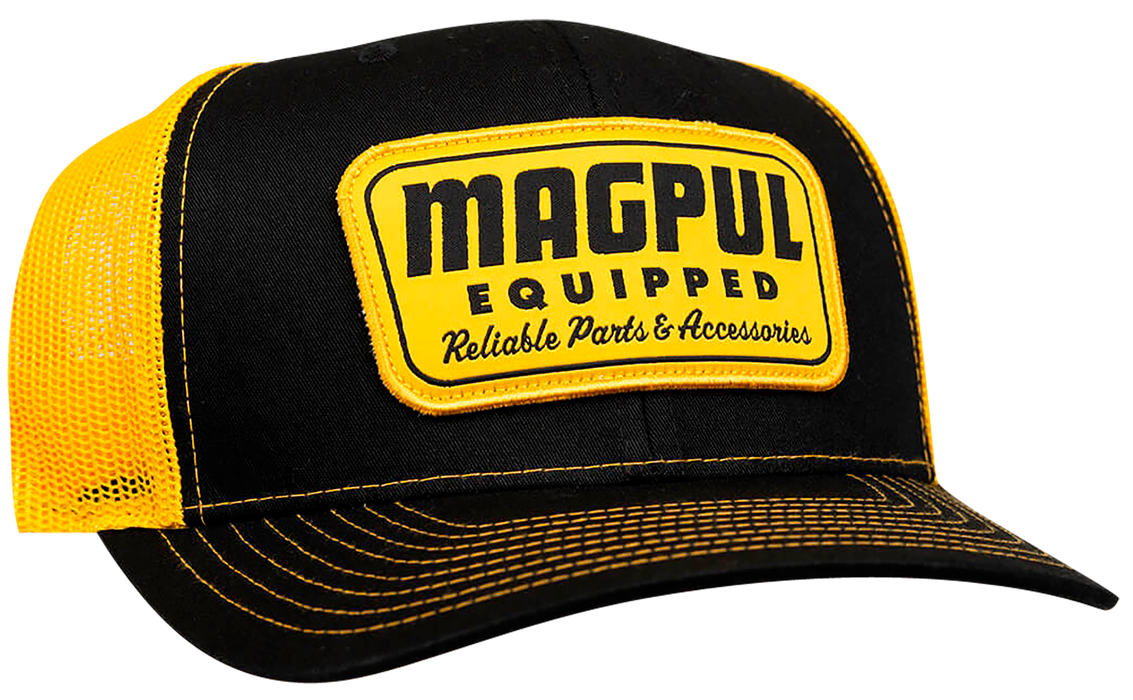 Magpul Industries Corp Equipped, Magpul Mag1179-005 Equipped Trucker Hat   Blk/gld