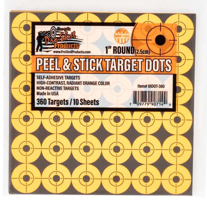 Pro-shot Peel & Stick, Proshot 1rdot-360         1" Org Peel Trg Dots