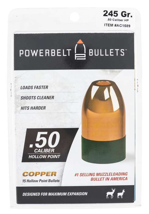 Powerbelt Bullets Copper, Cva Ac1589    Powerbelt  50 245 Hp   15