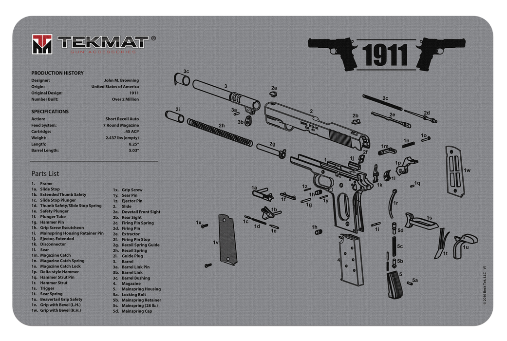 Beck Tek, Llc (tekmat) Original Cleaning Mat, Tekmat R17199gy 1911 Grey Cleaning Mat