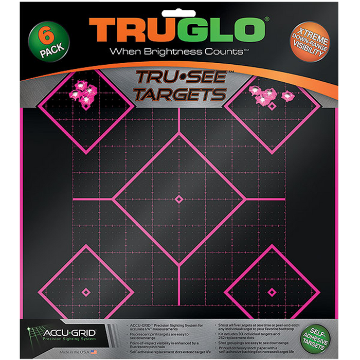 Truglo Tru-see, Tru Tg-14p6      Tru-see Tar 5dia 12x12 Pnk