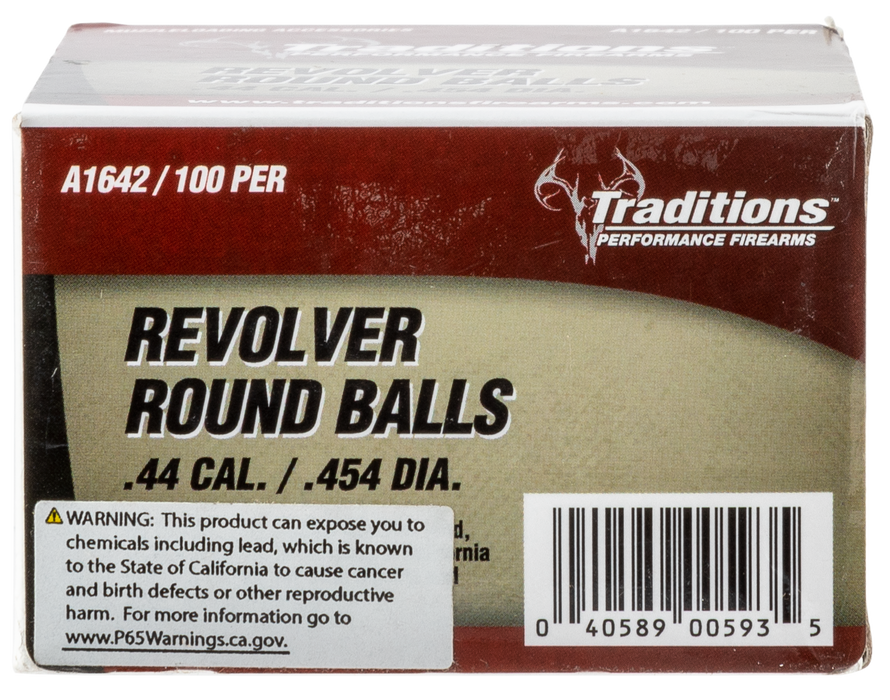 Traditions Revolver, Trad A1642    Revlvr Round Ball .454  100