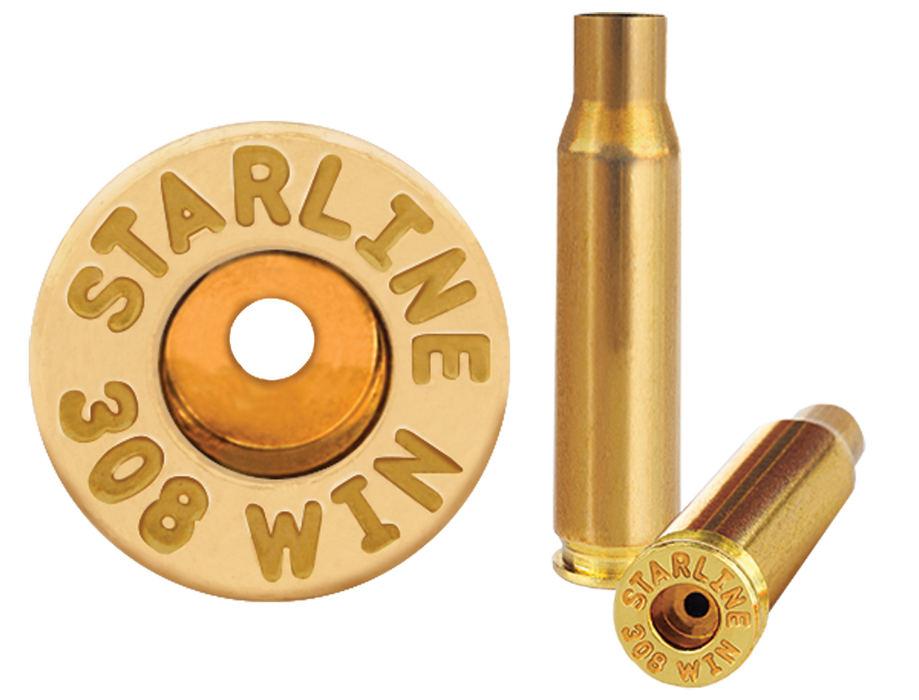 Starline Brass Unprimed Cases, Star 308wineup-50        Unp Brass 308 Winchester