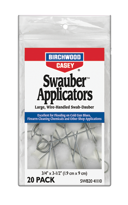 Birchwood Casey Swauber Applicator, Bir 41110 Swauber Applicators         20pk