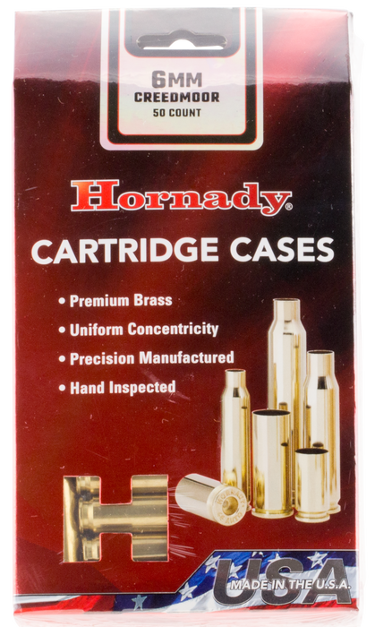 Hornady Unprimed Cases, Horn 86280   Unp Case 6mm Creedmor            50/5