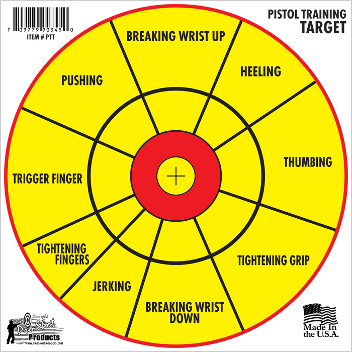 Pro-shot Splattershot, Proshot Ptt-6pk       12" Pstl Training Target 6pk