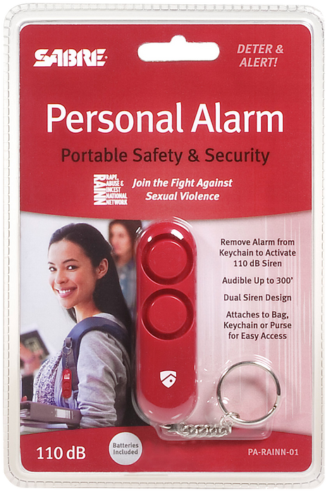 Sabre Personal Alarm, Sec Parainn01 Personal Alarm Rainn Red