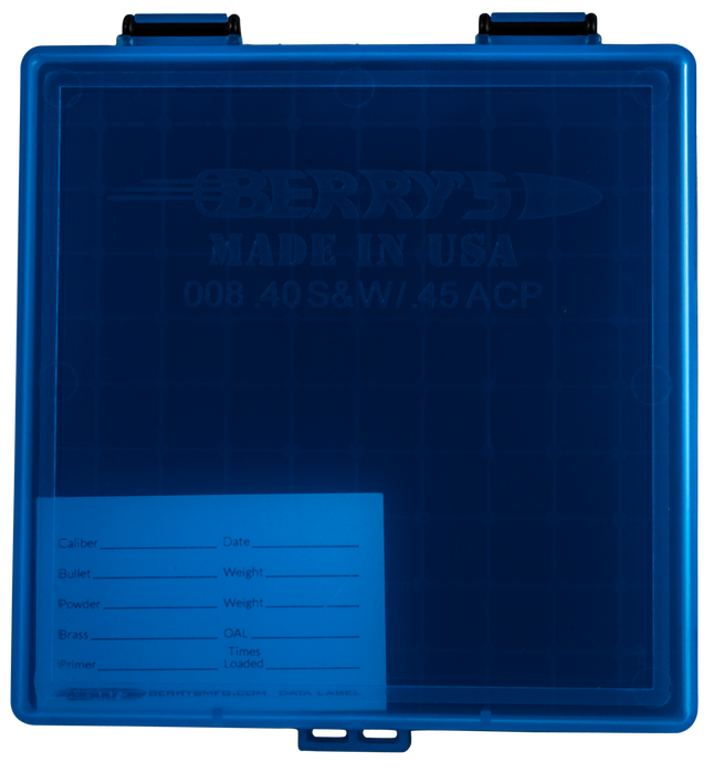 Berrys 008, Berrys 67789    008 Ammo Box  40s/45a 100rd Blu/bk