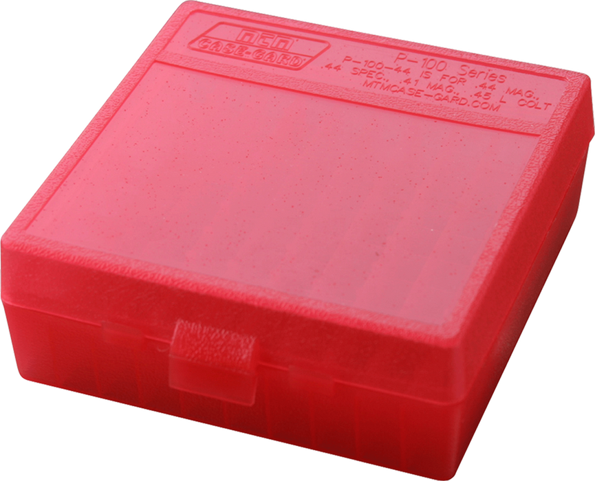 Mtm Case-gard, Mtm P-100-44-29  100rd Pstl Box 44m-45l Red
