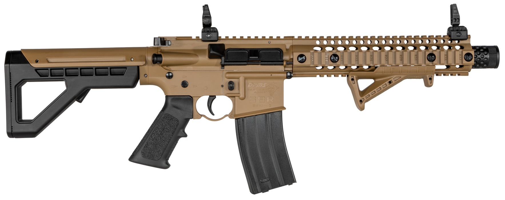 Crosman Dpms Sbr, Cros Dsbrfde    Dpms Sbr Full Auto Air Rifle Fde