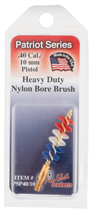 Pro-shot Pistol Bore Brush, Proshot Psp40/10    10mm  Pstl Patriot Bore Brush