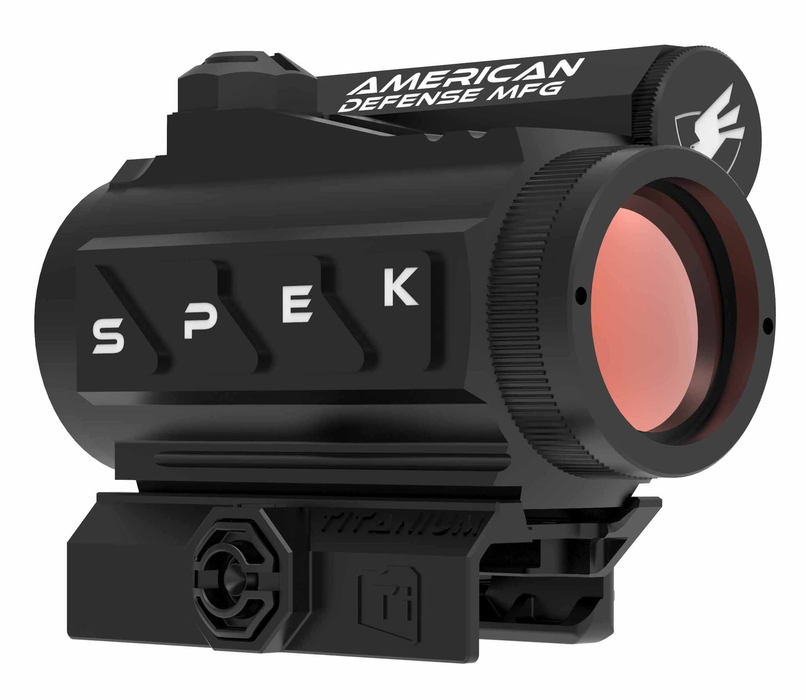 American Defense Mfg Spek, Adm Rdt1lo Spek Red Dot T1 Low Mnt Titnium Lever