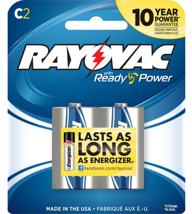 Rayovac C, Ray 814-2f    Alk C   Card Battery 2pk