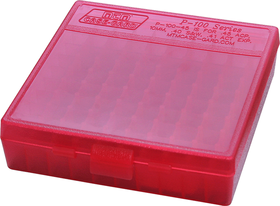 Mtm Case-gard, Mtm P-100-9-29   100rd Pstl Box 9mm-380 Red