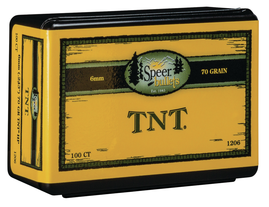 Speer Ammo Tnt, Speer 1206      Bull .243  70 Tnthp           100